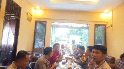 Coffee Morning, Kapolsek Bontonompo Polres Gowa ajak personil peka dengan lingkungan tempat tugasnya