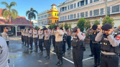 Polres Gowa Gelar Pemeriksaan Sikap Tampang dan Kelengkapan Personil