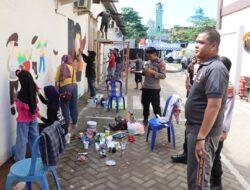 Kapolres Gowa Pantau Pelaksanaan Lomba Mural Dalam Rangka HUT Bhayangkara ke-77