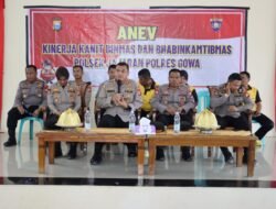 Kapolres Gowa Pimpin Anev Kinerja Kanit Binmas dan Bhabinkamtibmas Polsek Jajaran