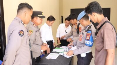 Pastikan Keamanan dan Kesiapan Operasional Para Personel, Siepropam Polres Gowa Gelar Pemeriksaan Senpi Secara Rutin