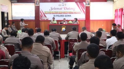 Wakapolres Gowa Sambut Kedatangan Tim Supervisi Biro SDM Polda Sulsel