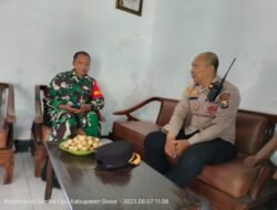 Bentuk sinergitas, Kapolsek Somba Opu berkunjung ke Koramil.