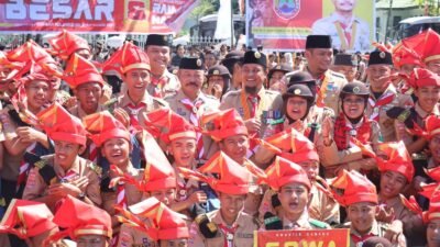 Kapolres Gowa Hadiri Apel Besar Hari Pramuka ke-62