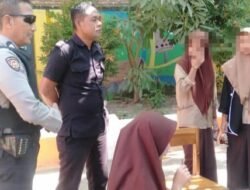 Temui Security Sekolah dan Pelajar, Ps.Kanit Samapta Polsek Palangga Sampaikan Himbauan Ini