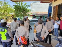 Apel pengamanan antisipasi Aksi Unras di Star Billiard Jl. Tun Abdul Razak Kel. Paccinongang Kab Gowa.