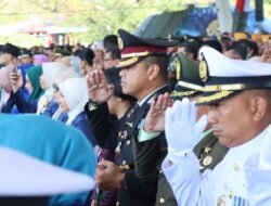 Kapolres Gowa Hadiri Upacara HUT TNI ke-78 di Lapangan Karebosi Makassar
