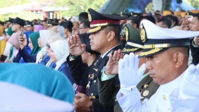 Kapolres Gowa Hadiri Upacara HUT TNI ke-78 di Lapangan Karebosi Makassar