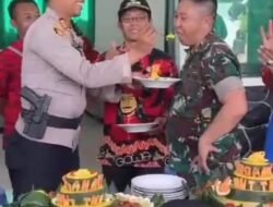 Kapolsek Bontonompo Bersama Anggotanya Datangi Koramil Bontonompo