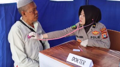 Polres Gowa Gelar Bakti Kesehatan dan Bakti Sosial dengan Tema “Mengabdi Untuk Negara”