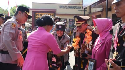 Polres Gowa Gelar Upacara Pelepasan Wisuda Purnabakti Tahun 2023