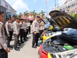 Kapolres Gowa Pengecekan Kendaraan Dinas Menjelang Pemilu 2024