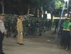 Kapolsek Bontonompo Polres Gowa Bersama Danramil 1409-08 Bontonompo Menyambut Peserta TonTin Yon Arhanud 4/AAY