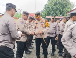 Cek Kesiapsiagaan Personel, Kapolres Gowa Sidak Ke Polsek Somba Opu