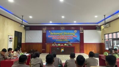 Kapolres Gowa Terima Tim Supervisi Pra Diktuk Bintara dan Tamtama Polri Gelombang I Tahun 2024