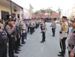 Kapolres Gowa Pimpin Apel Kesiapan Pengamanan Malam Pergantian Tahun Baru 2024