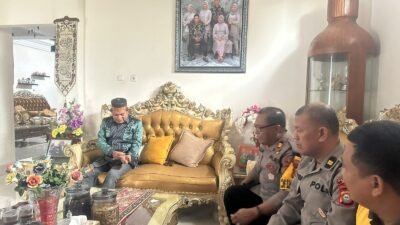 Sambang Kamtibmas, Kasat Binmas Polres Gowa berkunjung di Kediaman Ketua FKPM Sulsel