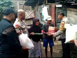 Berbagi Kepada Yang Membutuhkan, Polsek Somba Opu Berikan Bansos Kepada Warga Kurang Mampu.