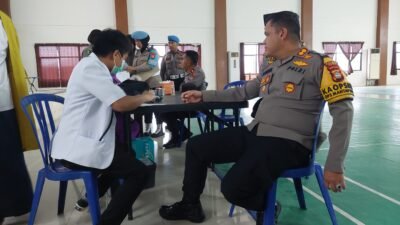 Bantu Ketersediaan Stok Darah, Polres Gowa dan PMI Gelar Bakti Kesehatan Donor Darah