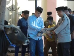 Momen Hari Raya Idul Adha, Polres Gowa Sembelih Hewan Qurban