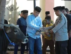 Momen Hari Raya Idul Adha, Polres Gowa Sembelih Hewan Qurban
