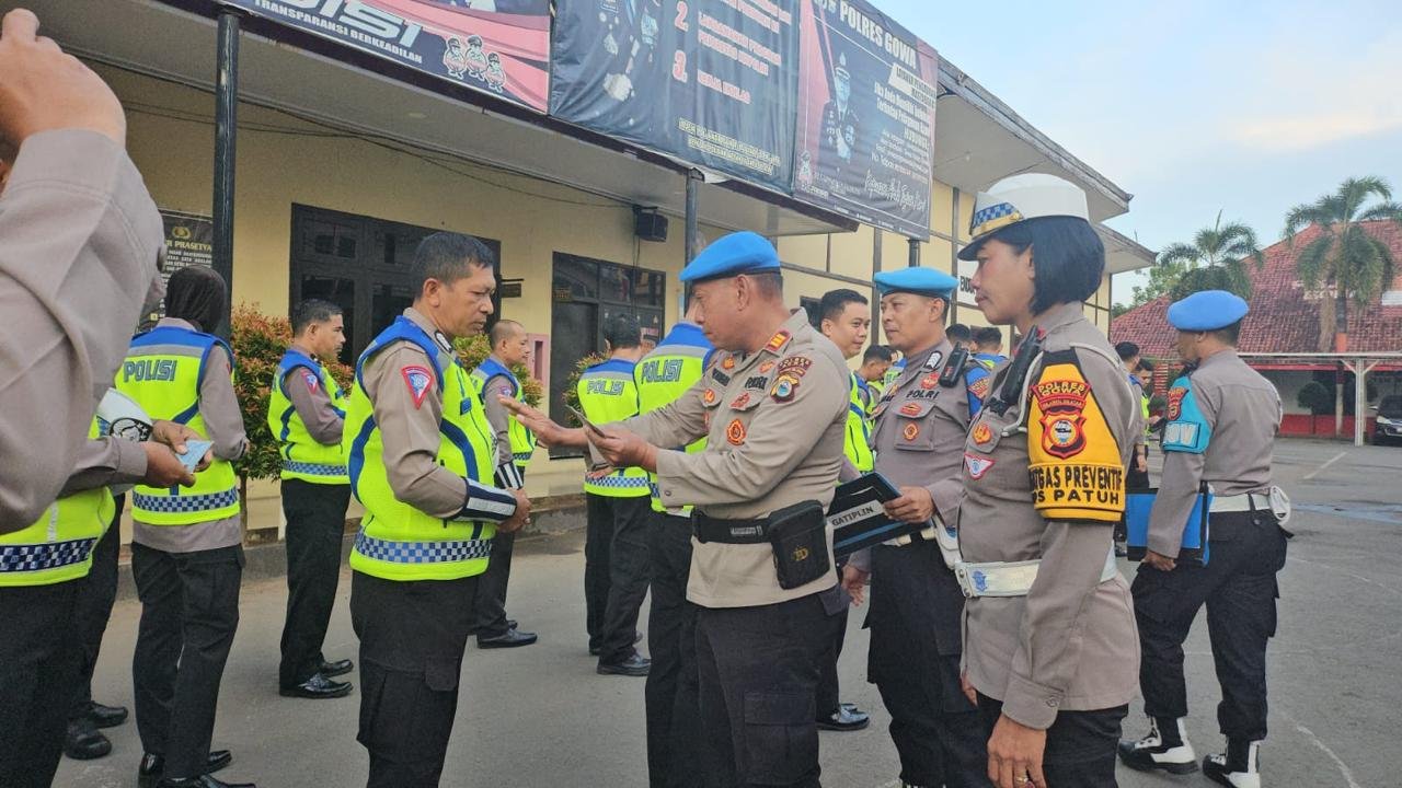 GANDENG PROPAM, KASAT LANTAS POLRES GOWA GELAR GAKTIBLIN KE PERSONIL