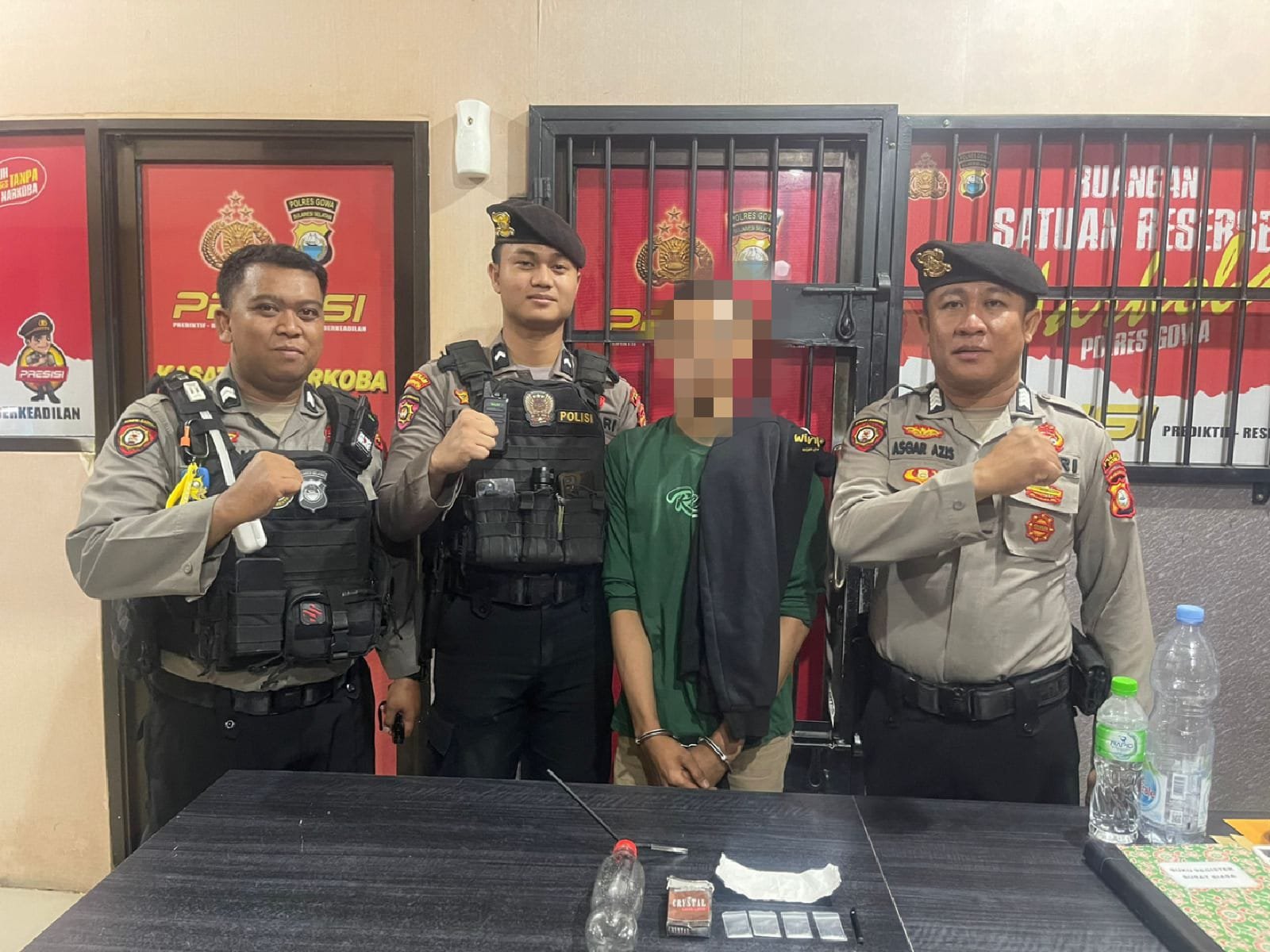 Hendak Edarkan Sabu, Personel Sat Samapta Polres Gowa Amankan Seorang Pemuda di MCK Umum