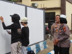 Semarak HUT Bhayangkara Ke-78, Kapolres Gowa Buka Lomba Mural