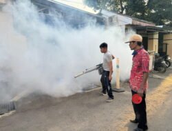 Cegah DBD, Dinas Kesehatan Lakukan Fogging di Polres Gowa