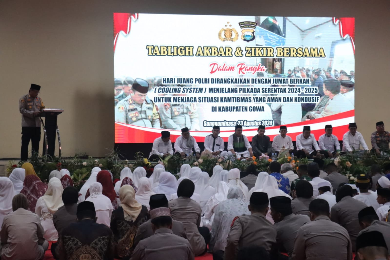 Jelang Pilkada, Polres Gowa Gelar Tabligh Akbar, Zikir dan Doa Bersama