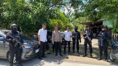 Menjaga Kondusifitas Jelang Pilkada, Personel Polsek Bajeng Amankan Jalannya Kampanye Paslon Cagub dan Cawagub