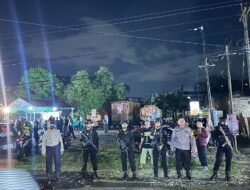 Personel Polsek Bersama BKO Brimob Polda Sulsel Amankan Kampanye Terbatas Cabup dan Cawabup Gowa