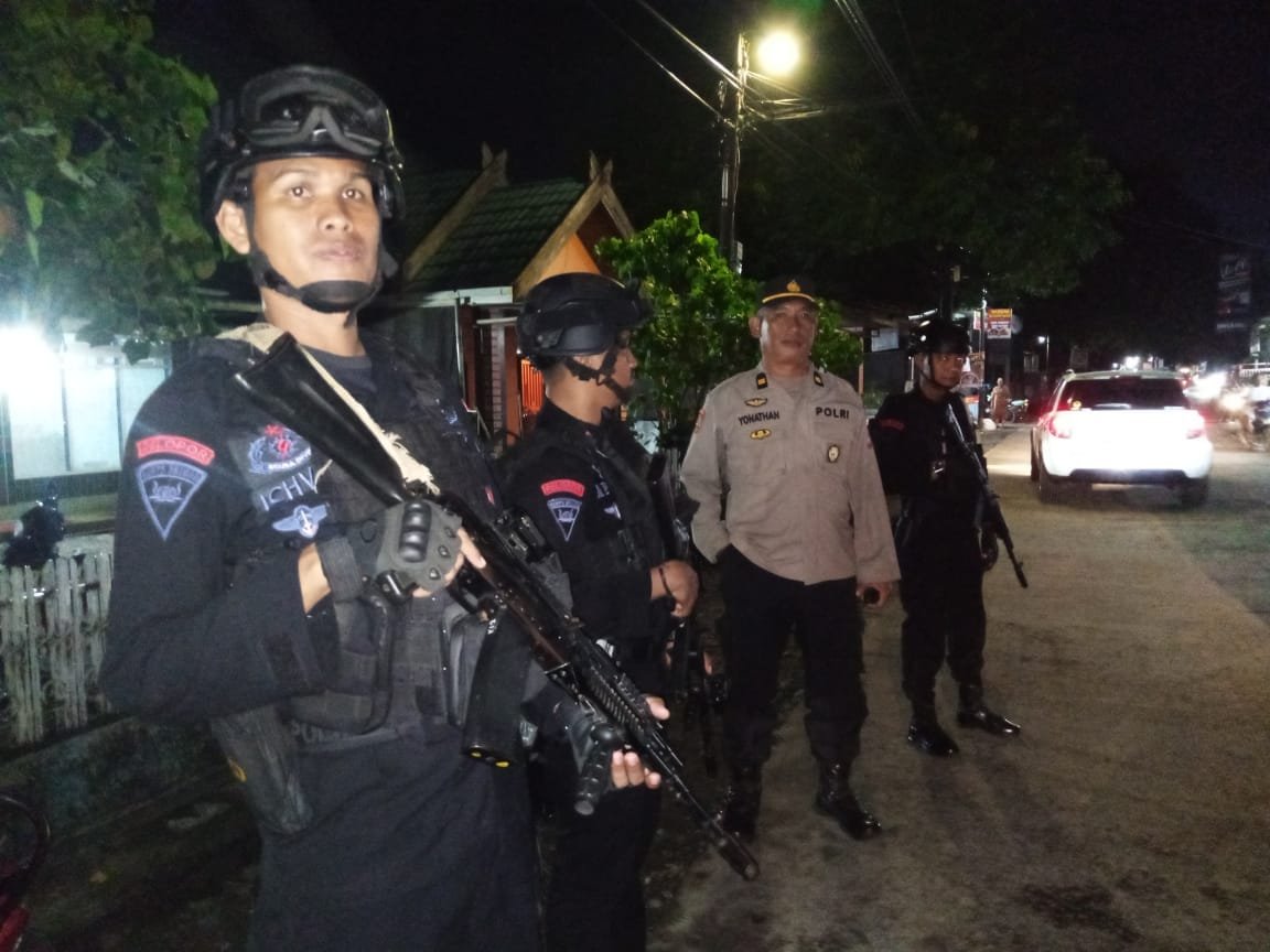Personel Polsek Pallangga Dibackup Sat Brimob Polda Sulsel Amankan Kampanye Cawabup Gowa