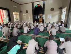 Digelar Secara Rutin, Personel Polres Gowa dan Siswa Latja Gelar Doa Bersama