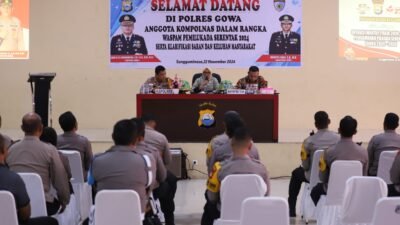 Polres Gowa Sambut Kunjungan Kompolnas Terkait Waspam Pemilukada Serentak 2024