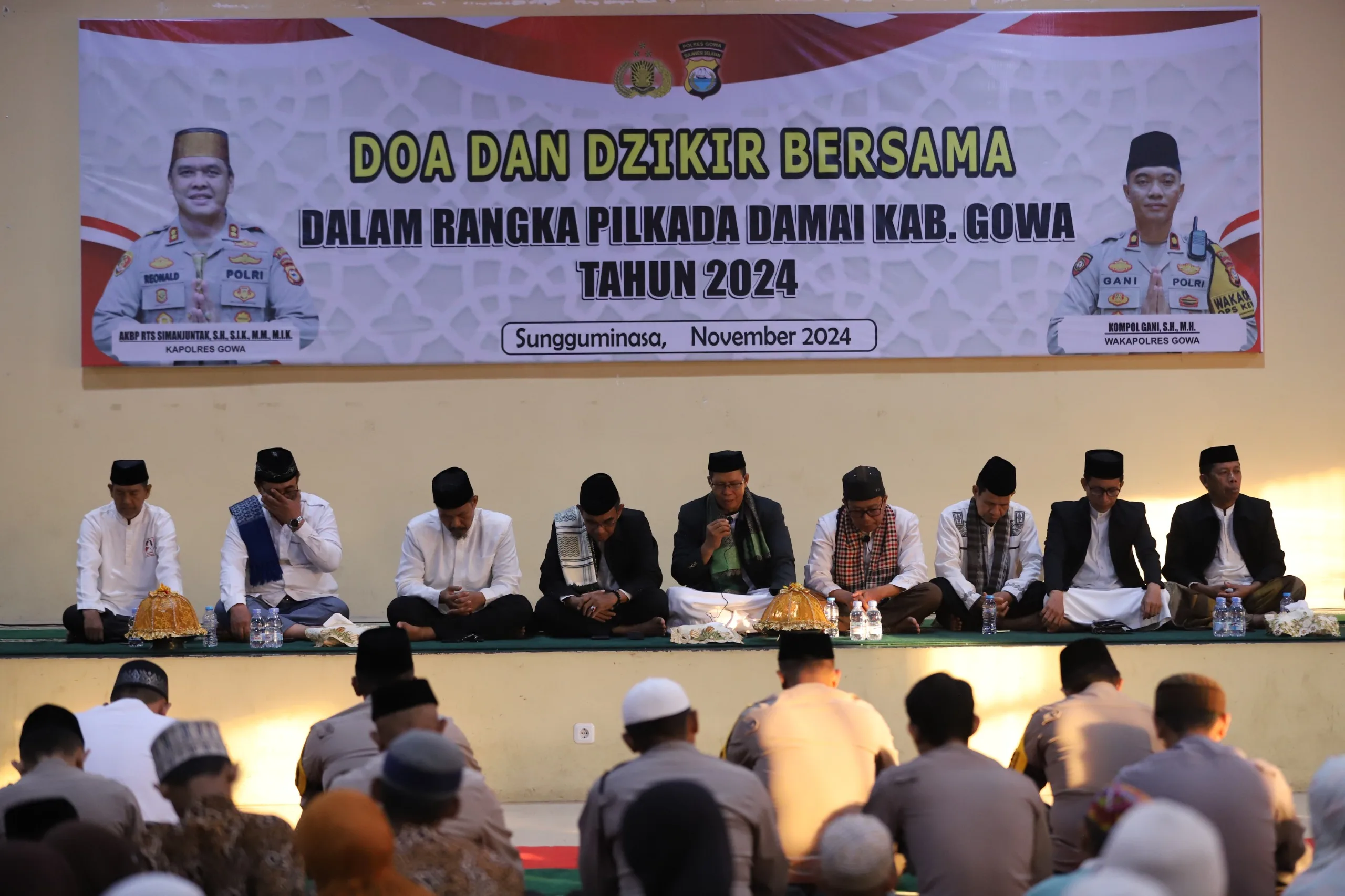 Polres Gowa Gelar Doa dan Dzikir Bersama Jelang Pilkada Serentak 2024