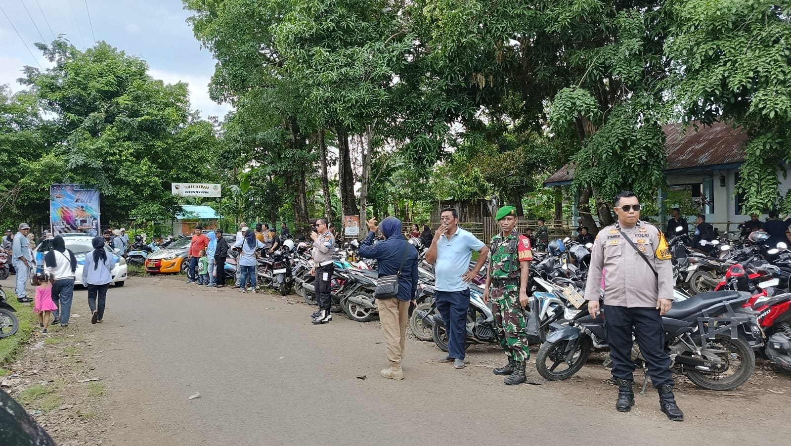 Pastikan Kamtibmas aman, gabungan personil polres Gowa, Polsek Somba Opu perketat PAM Kampanye Akbar