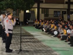 Kabag Ops Polres Gowa Cek Kesiapan Perlengkapan 654 Personel PAM Pemungutan Suara