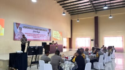 Polres Gowa Gelar Rapat Koordinasi dan Pembekalan Personel Pengamanan TPS Operasi Mantap Praja 2024-2025