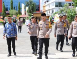Kapolres Gowa Dampingi Kapolda Sulsel Melayat ke Istana Balla Lompoa Atas Wafatnya Raja Gowa ke-38