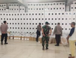 Polres Gowa Bersama TNI Perketat Pengamanan Gudang Logistik KPU Gowa