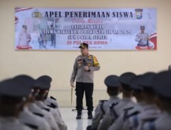 Kapolres Gowa Pimpin Upacara Penerimaan Latihan Siswa Diktukba Polri Gelombang II T.A 2024 SPN Polda Sulsel