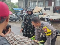 Pohon Tumbang Timpah Pengendara Di Gowa, Polisi Langsung Evakuasi Korban