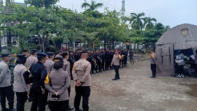 Amankan Rapat Pleno Terbuka di KPU, Segini Jumlah Personel TNI-Polri di Gowa Diturunkan