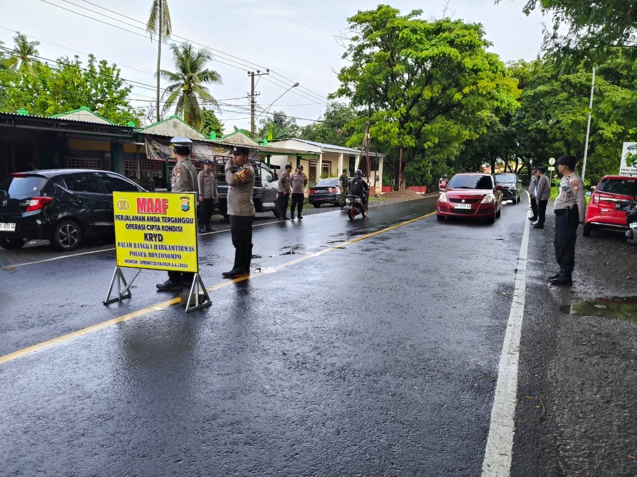 Wujud Sinergitas, Polsek Bontonompo dan Koramil Gelar KRYD