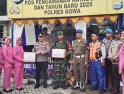 Bentuk Kepedulian, Ketua Bhayangkari ranting Somba Opu Kunjungi Pos Pam.