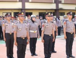 Polres Gowa Gelar Upacara Korps Rapor Kenaikan Pangkat 66 Personel