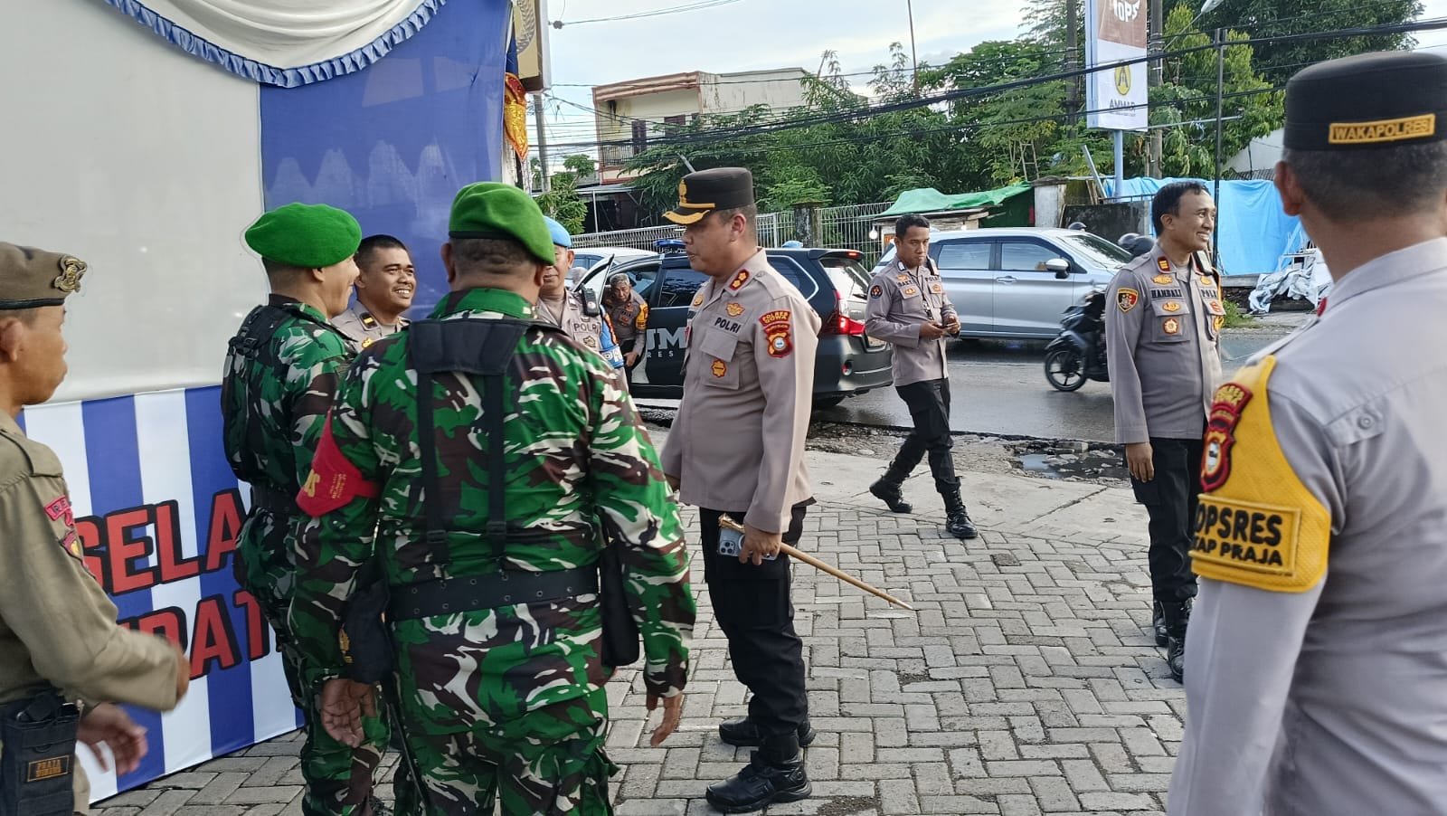 Kapolres Gowa Lakukan Pengecekan Kesiapan Pos PAM Nataru.