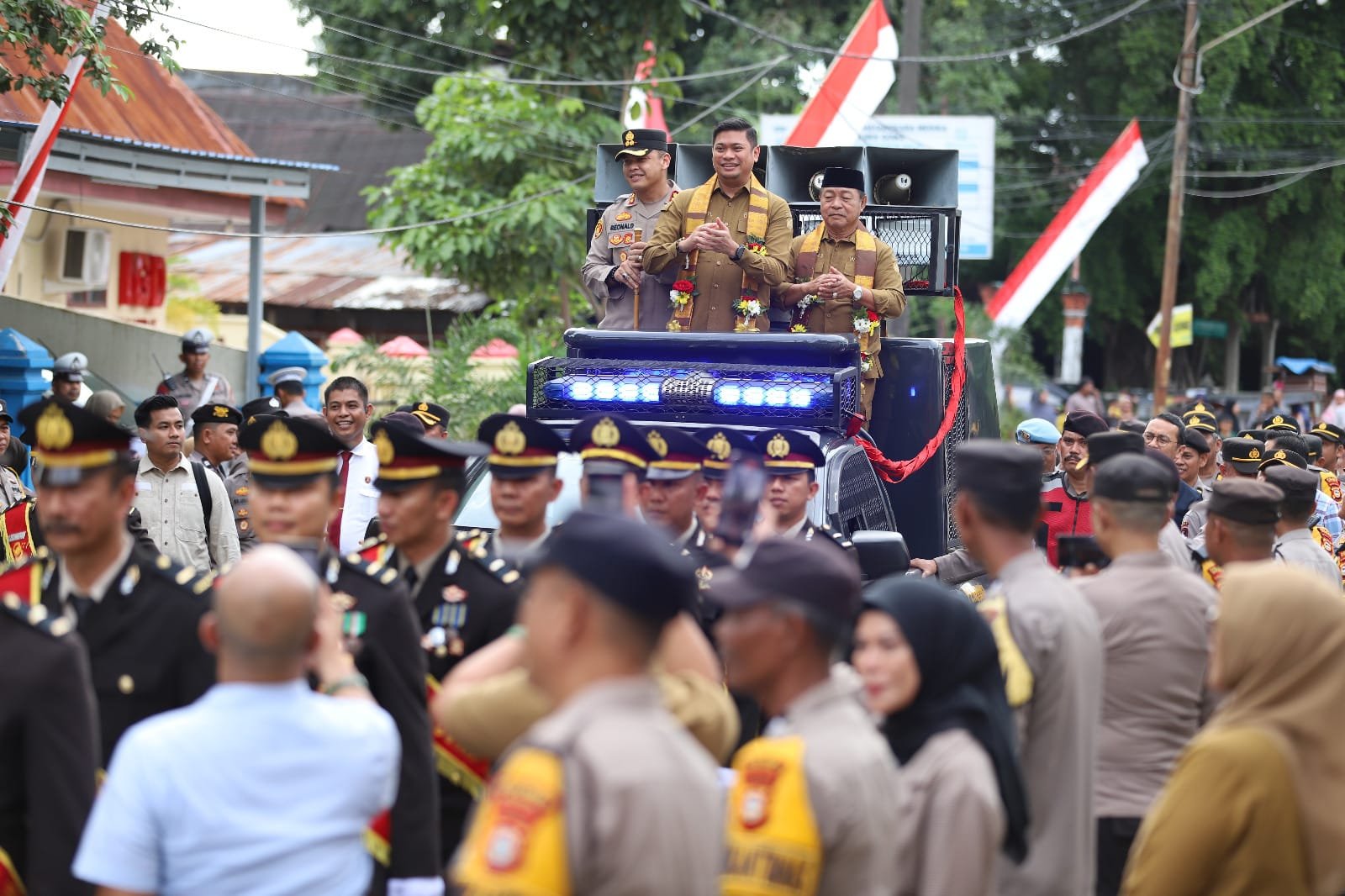 Polres Gowa Gelar Apel Akbar Bersama Bupati dan Wakil Bupati Gowa Jelang Purnabakti