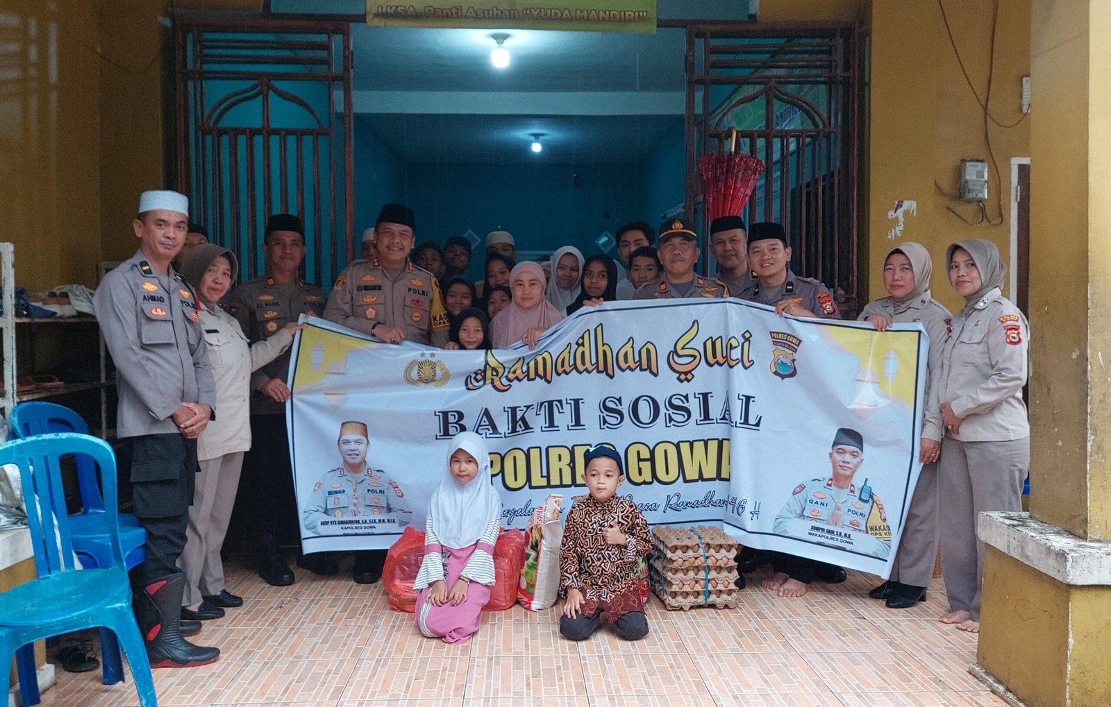 Polres Gowa Gelar Bakti Sosial Ramadhan, Salurkan Bantuan ke Panti Asuhan